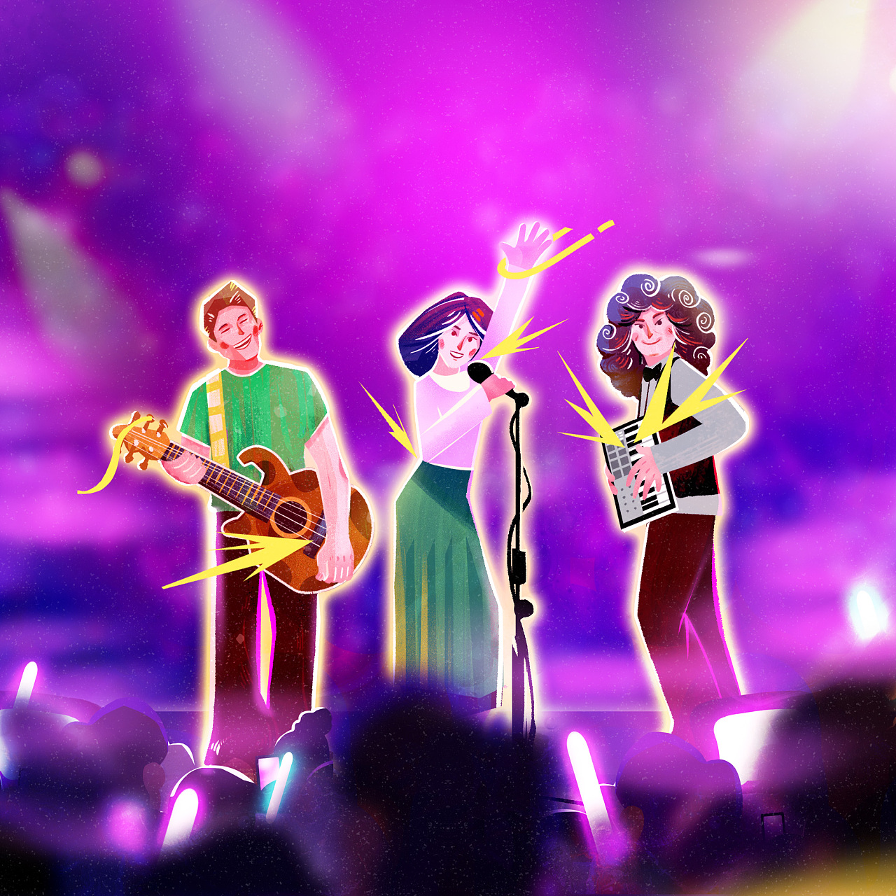 降落伞乐队专辑封面插画