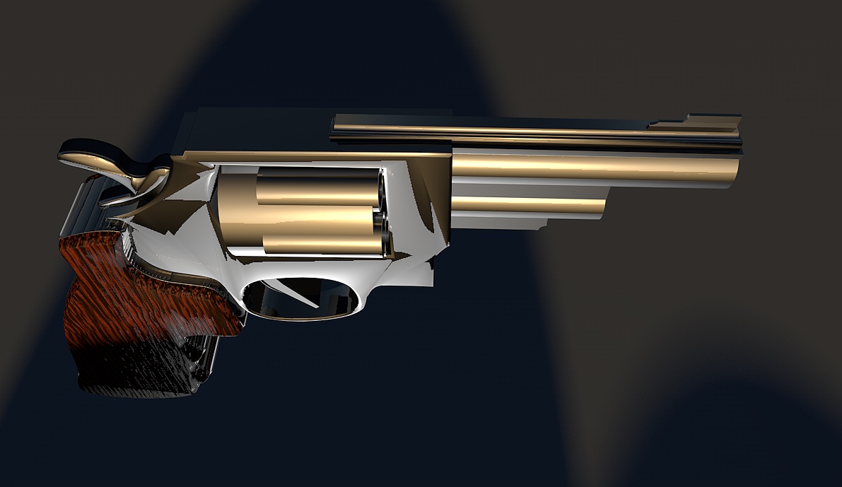 c4d设计制作左轮一把