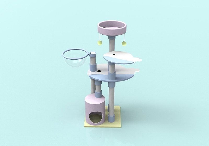 3D建模-猫爬架设计（图ZMjgxMjczOTY0） - 产品 - 站酷设计师Z88693810原创素材 - 站酷ZCOOL