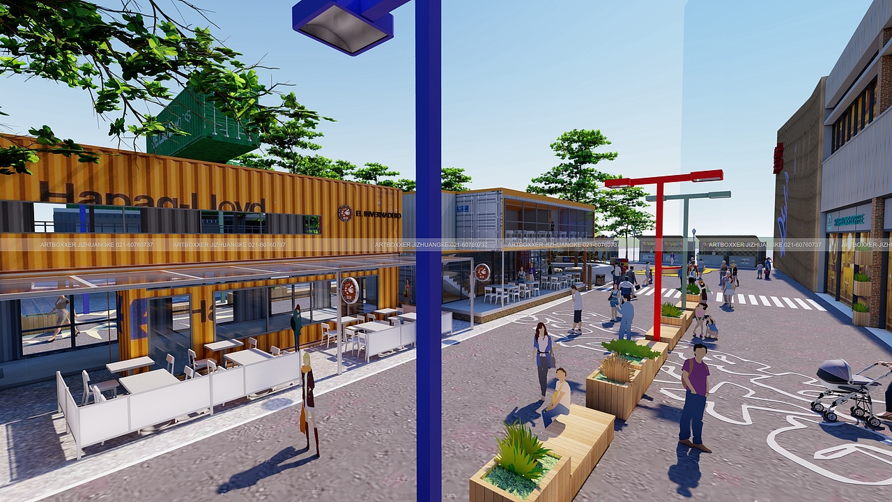 集装箱文创园 I 工业风集装箱创意商业街_上海集装客（图ZMjA3NzYwNjI4） - 建筑设计 - 站酷设计师集装客原创素材 - 站酷ZCOOL