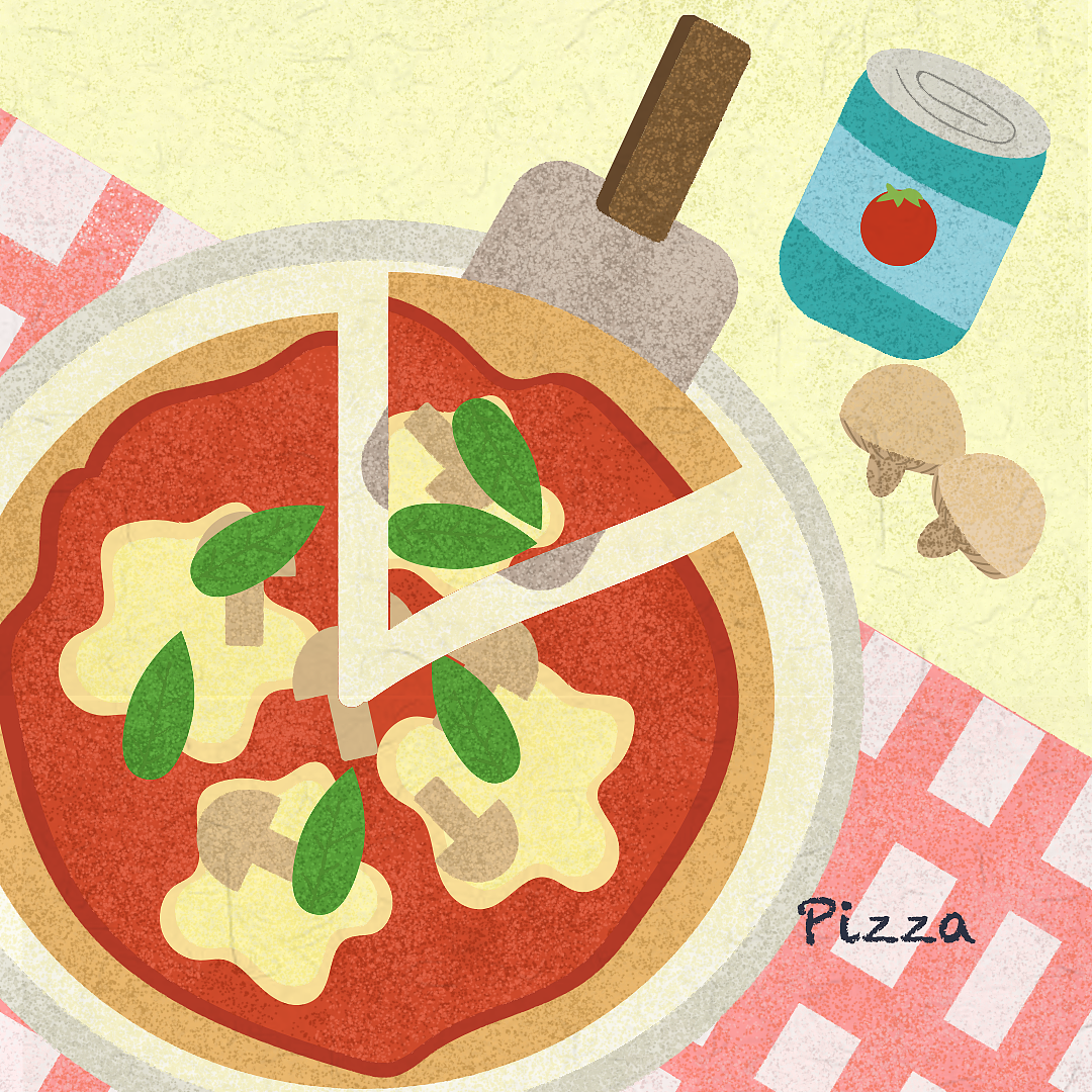 扁平纹理萌系美食插画（图ZMTYwODQ0NTE2） - 创作习作 - 站酷设计师谢阿思原创素材 - 站酷ZCOOL