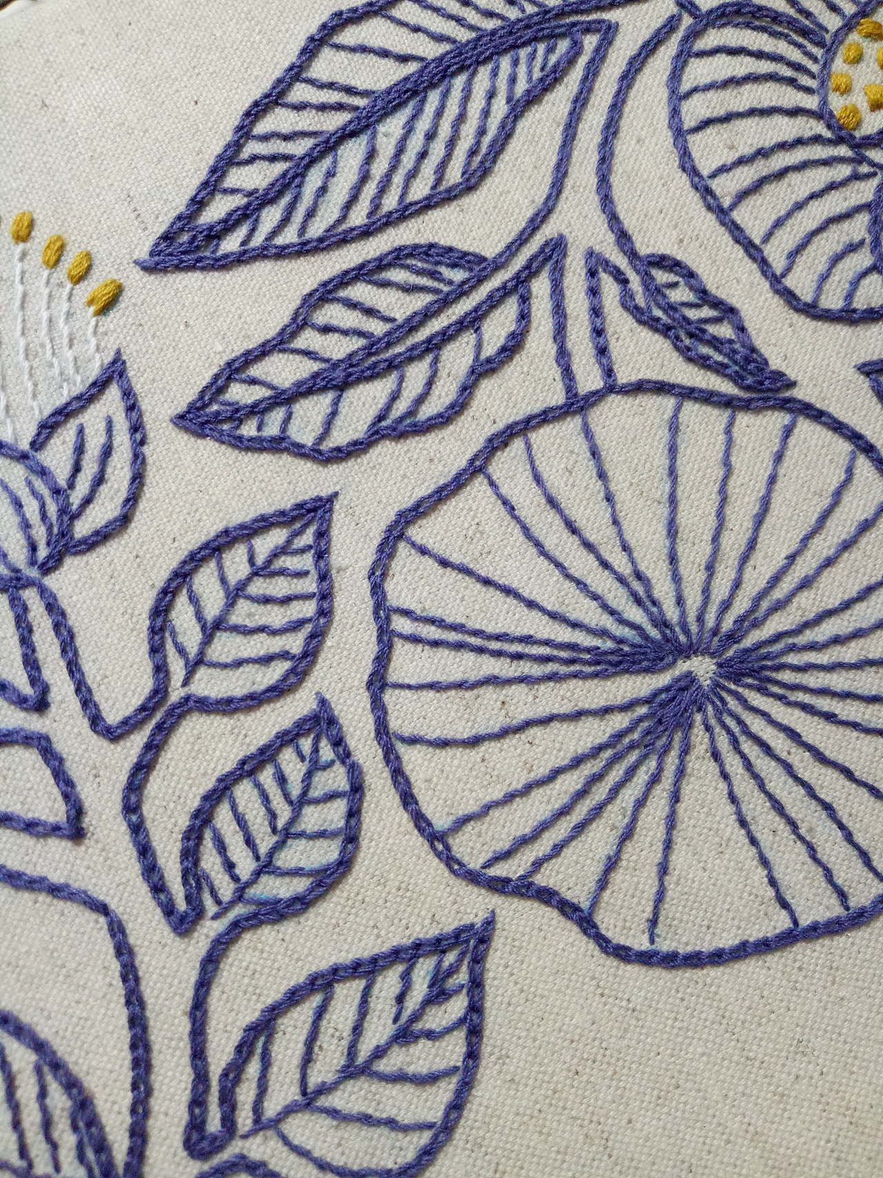 花卉图案刺绣实验