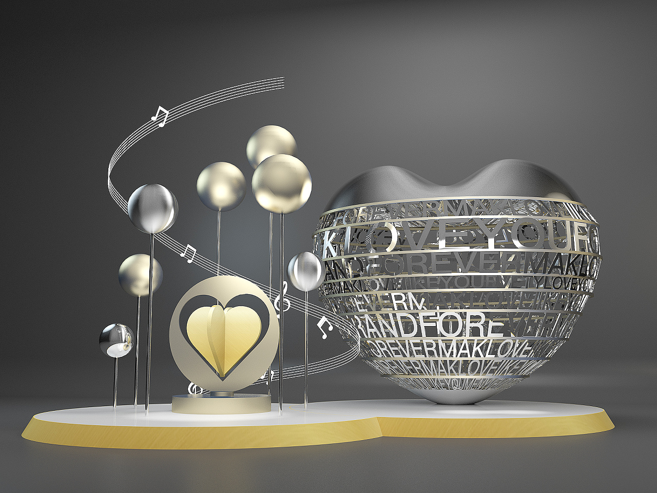 七夕情人节美陈