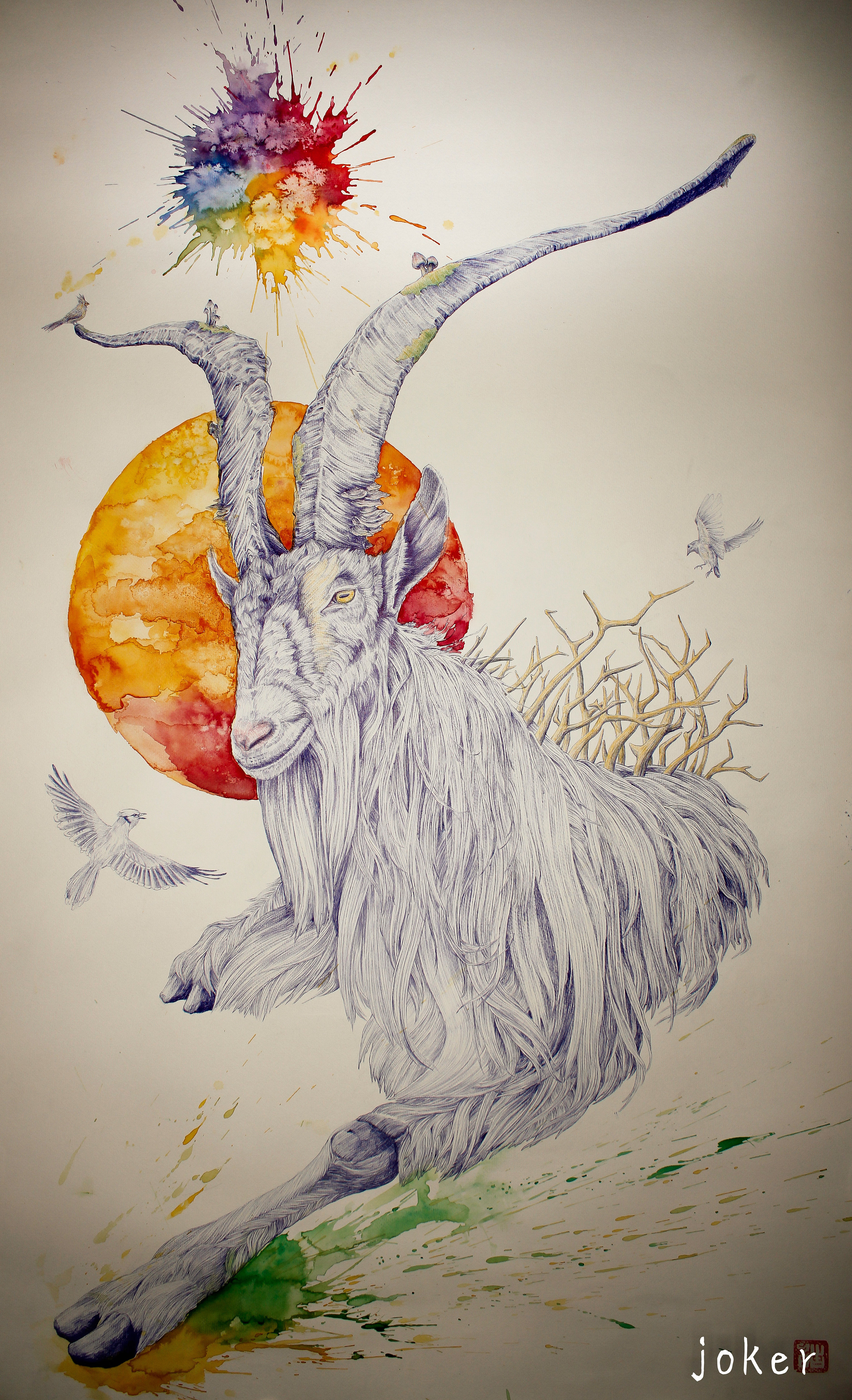 《元素の光—大地·羊》|插画|艺术插画|皓joker - 原创作品 - 站酷