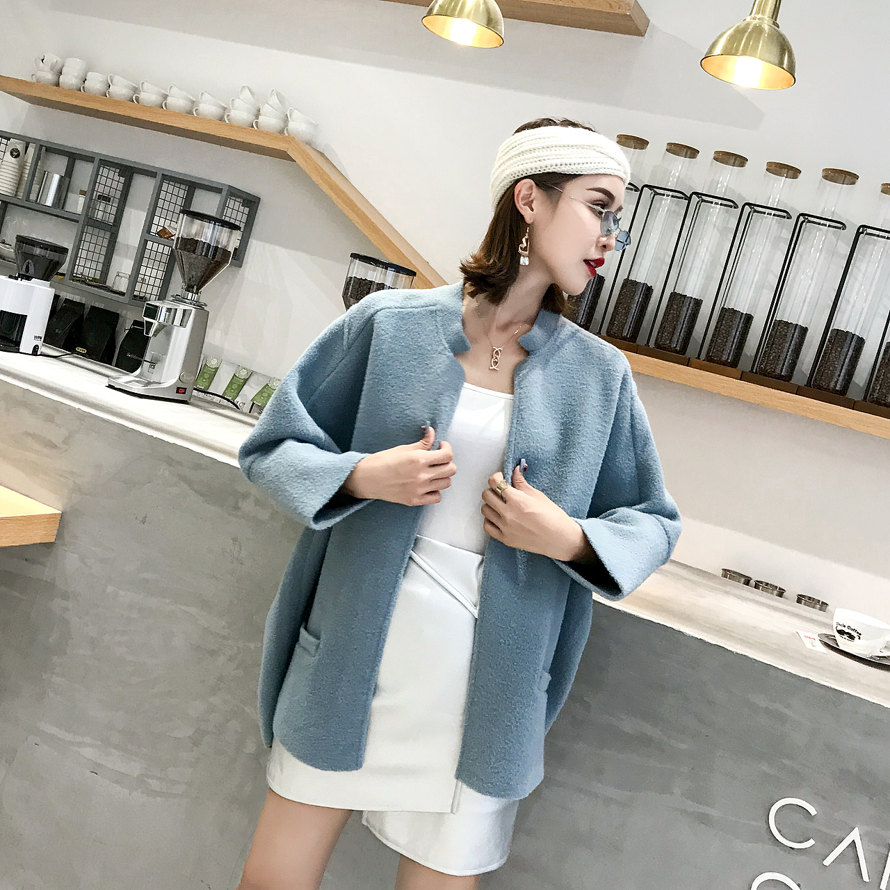 朋盛传媒-瑶瑶毛呢外套拍摄 淘宝拍摄