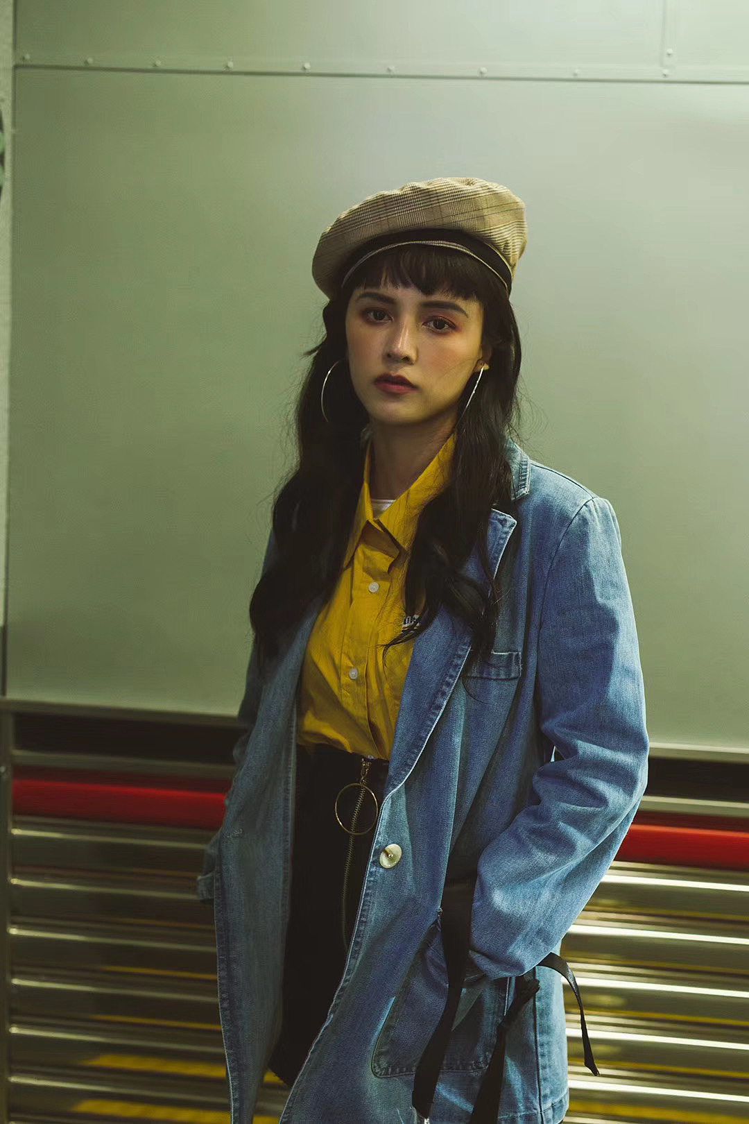 模特伞伞 帽子拍摄 模特拍摄