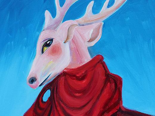 [cp]原创油画《超鹿归来》