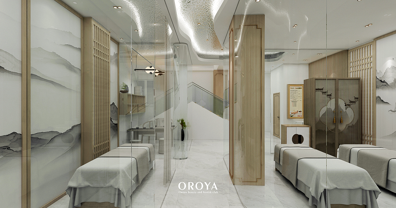 新中式美容养生会所（图ZMjU4ODc5NjMy） - 商业空间设计 - 站酷设计师FL空间设计原创素材 - 站酷ZCOOL