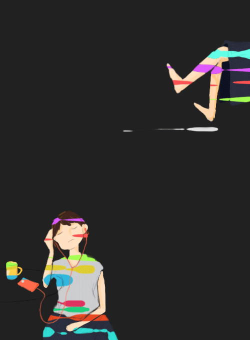 周末房间里独自听歌的我（图ZODUwNjI3NDg=） - 创作习作 - 站酷设计师gotnojams原创素材 - 站酷ZCOOL