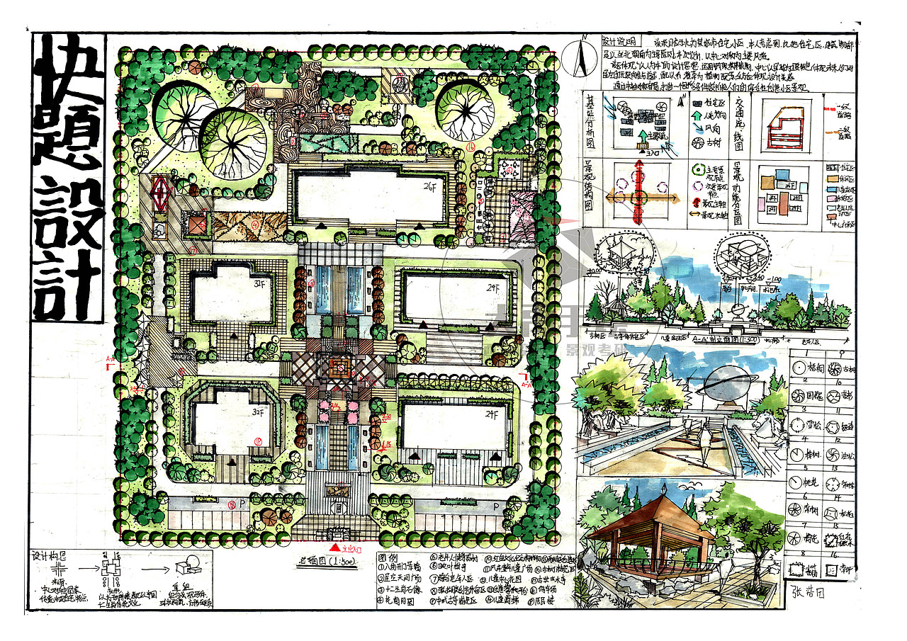 好看的景观快题设计©大禹（图ZMjAzMzk1NDI0） - 景观设计 - 站酷设计师设计师成长计划原创素材 - 站酷ZCOOL