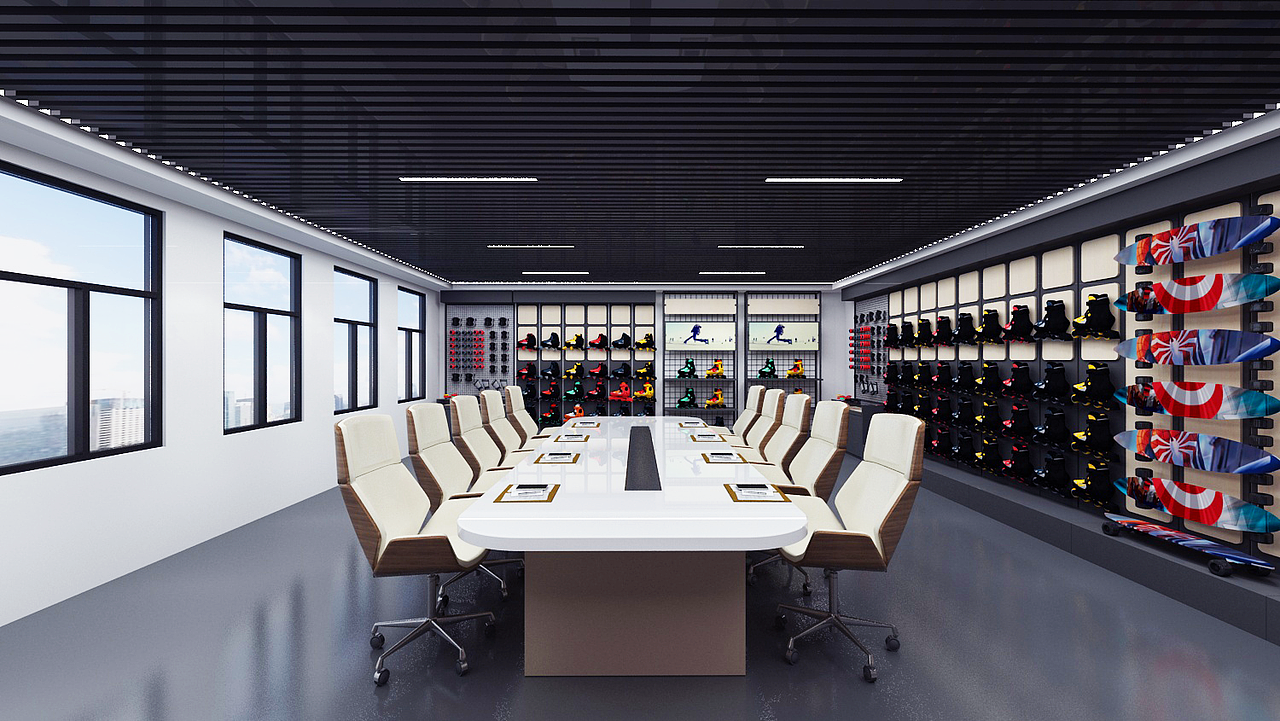 溜冰鞋样品间白灰色工装|三维|产品|治术艺空_原创作品-站酷zcool