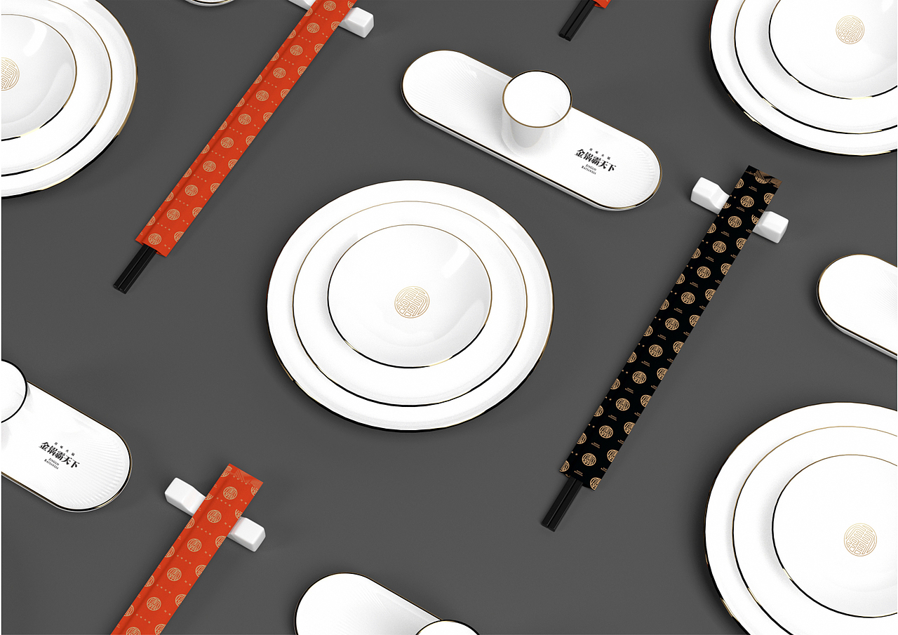 火锅品牌形象-金锅霸天下火锅店品牌形象设计