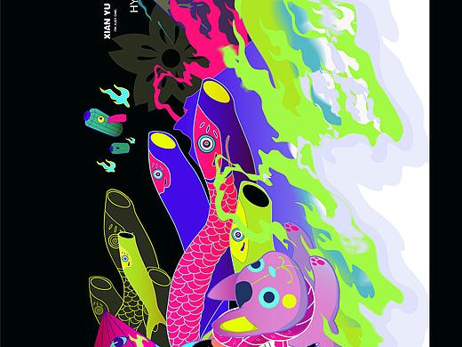 鱼夜行（个人主页-ZMzQ1NzM0OTI=） - 创作习作 - 站酷设计师三条鱼干原创素材 - 站酷ZCOOL