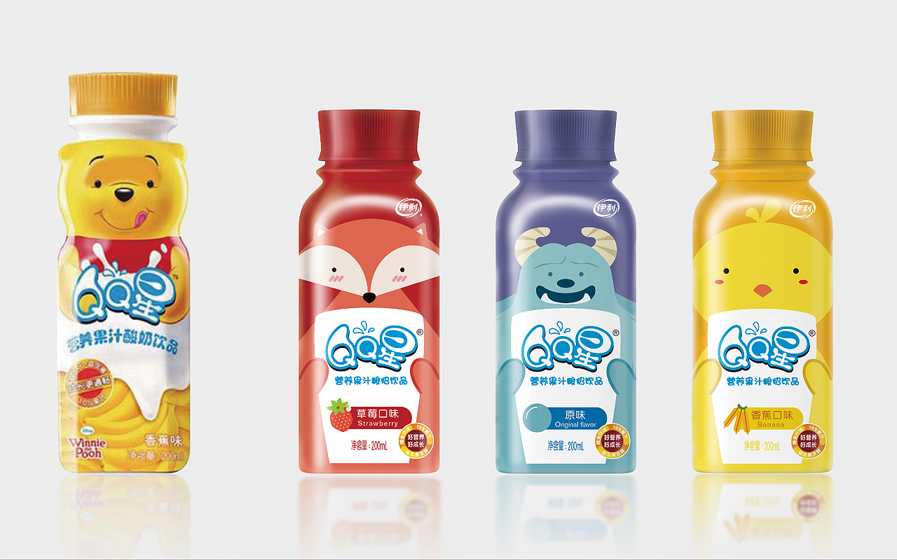 伊利QQ星儿童牛奶包装设计（图ZMTQxNjA3NTA4） - 包装 - 站酷设计师墩墩喝牛奶原创素材 - 站酷ZCOOL