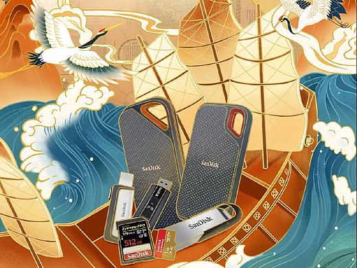 《國(guó)家寶藏》× 閃迪聯(lián)名國(guó)潮插畫（個(gè)人主頁-ZNDkwMDg4NTI=） - 商業(yè)插畫 - 站酷設(shè)計(jì)師Zhlily原創(chuàng)素材 - 站酷ZCOOL