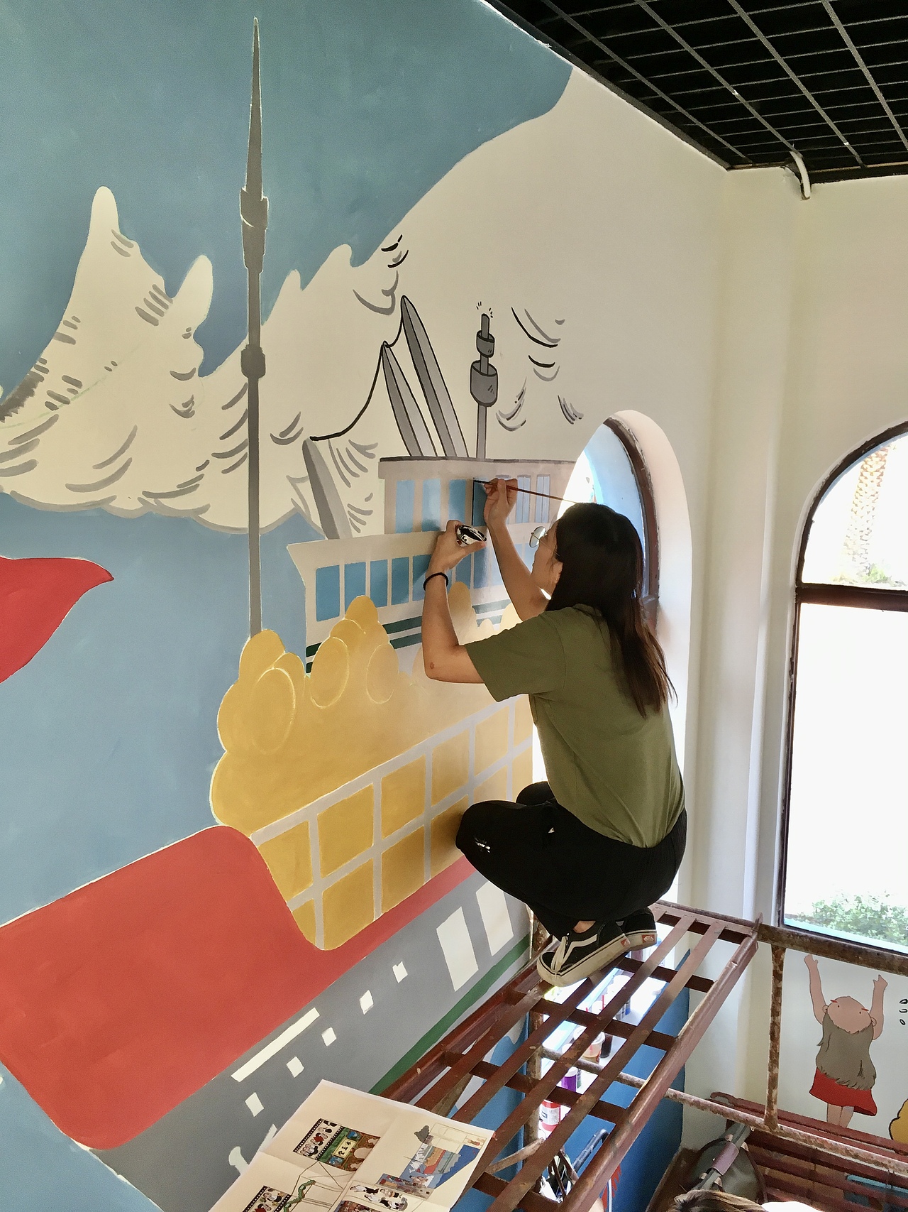 马记葛水“马姐远洋”主题壁画（图ZMjQxMTMxODMy） - 商业插画 - 站酷设计师马梁OK原创素材 - 站酷ZCOOL