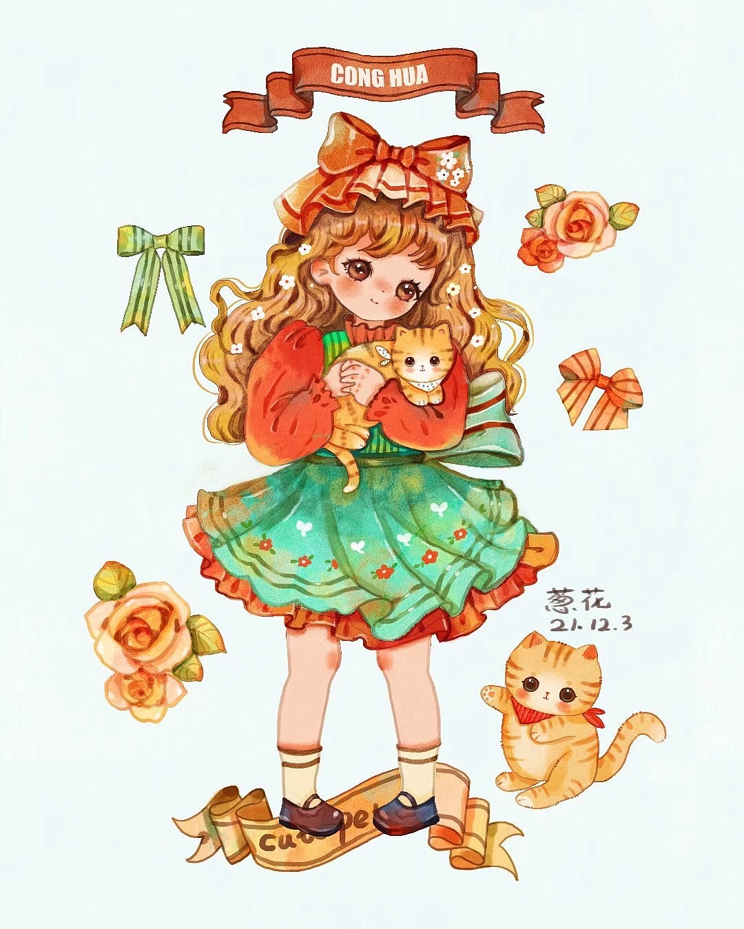 Q版人物 盲盒设计 水彩手绘 和纸胶带 儿童插画