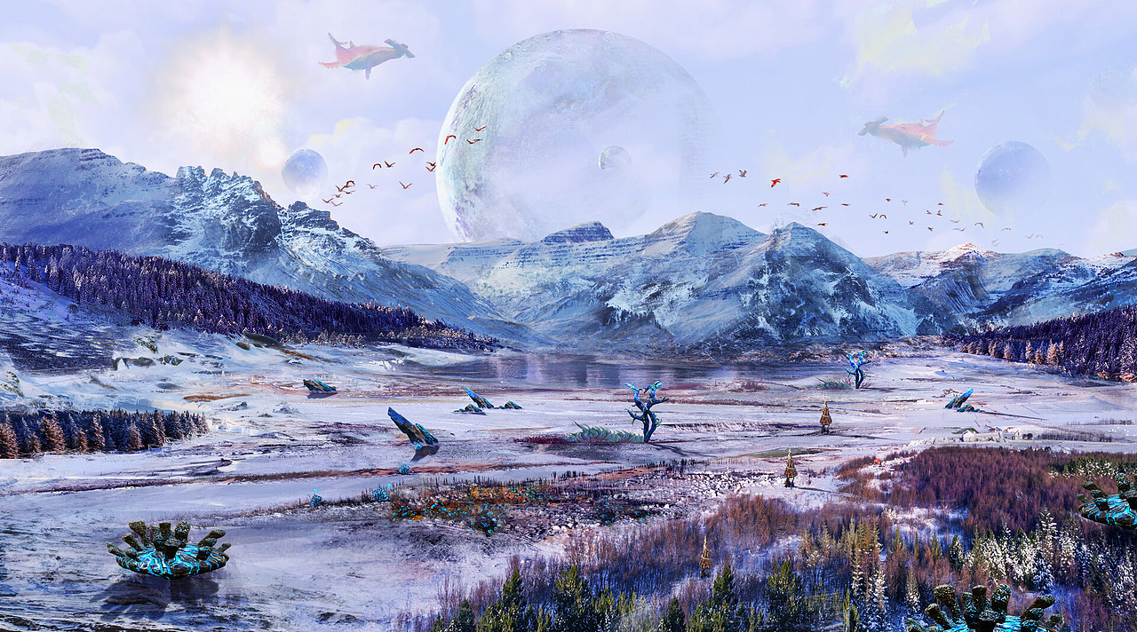游戏《我们的星球》场景设计（图ZMzM5MjQ3MjUy） - 概念设定 - 站酷设计师雍熙鸣原创素材 - 站酷ZCOOL