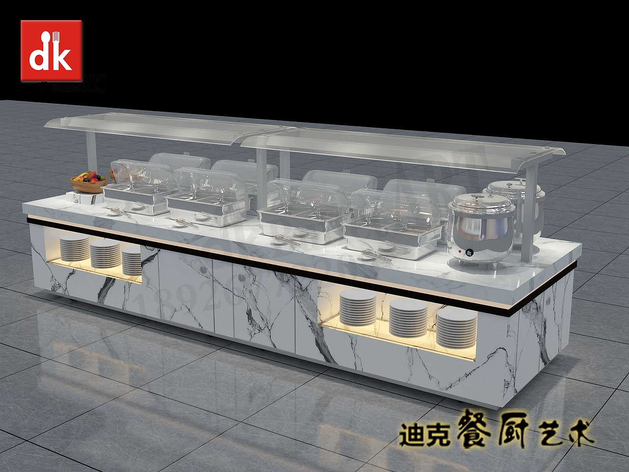 企事业单位食堂设备整体定制 组合自助餐台 酒店布菲台