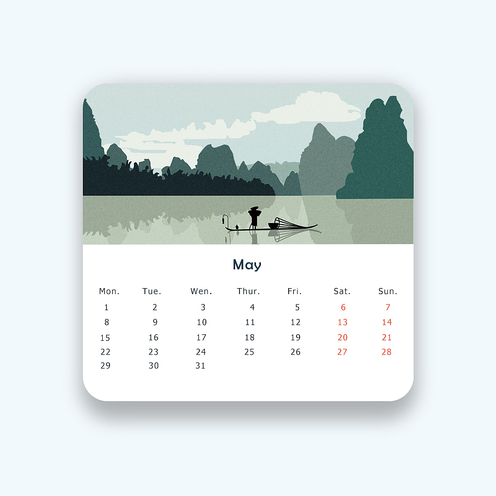 2017日历—幻境（图ZNzAwMzI2MzY=） - 其他UI - 站酷设计师老白一身黑原创素材 - 站酷ZCOOL