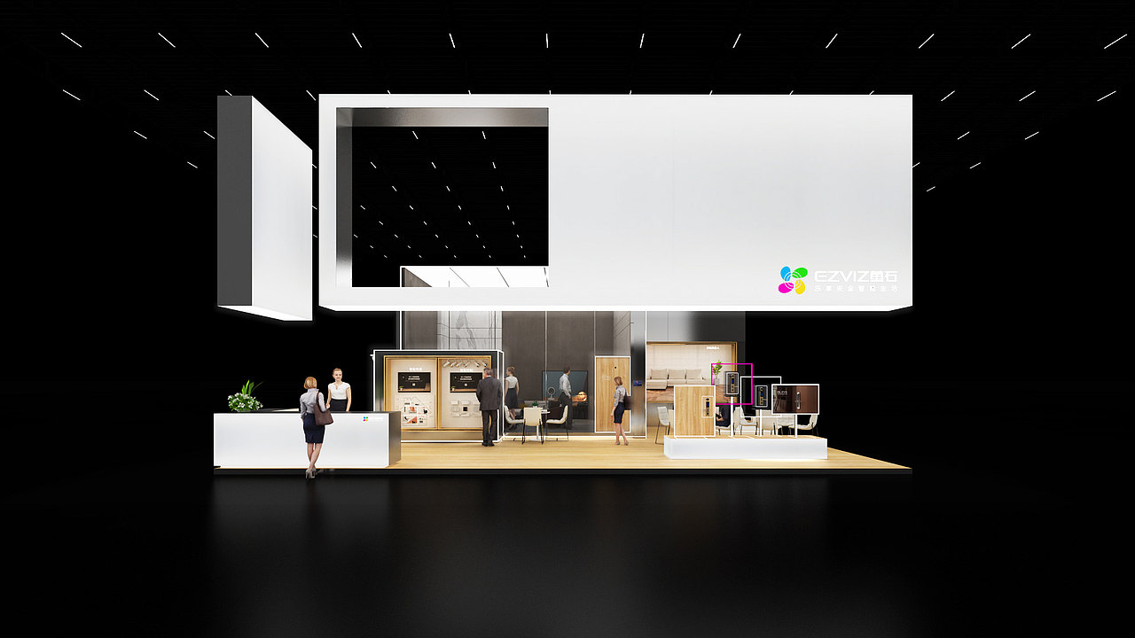 EZVIZ 萤石展台设计（图ZMTkzOTY2MDA0） - 其他三维 - 站酷设计师HiveFundesign原创素材 - 站酷ZCOOL