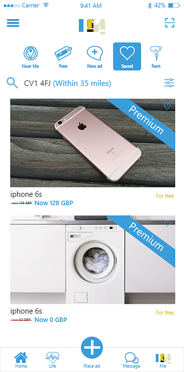 二手市场APP界面设计