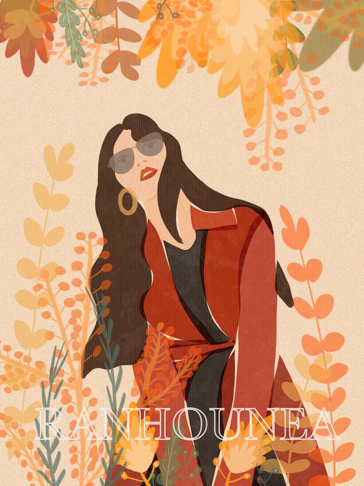 扁平风海报系列插画