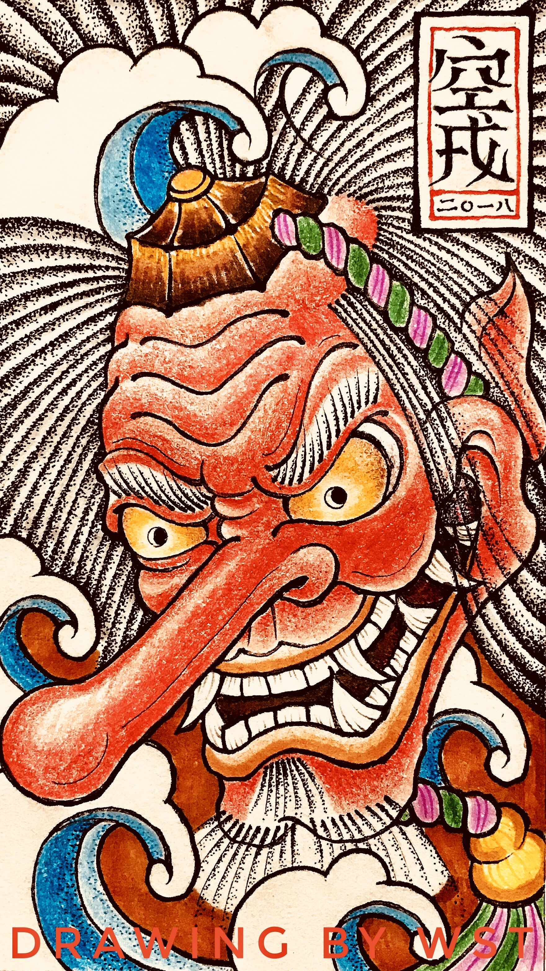 日式元素·天狗|插画|概念设定|金刚彳亍 - 原创作品 - 站酷 (zcool)