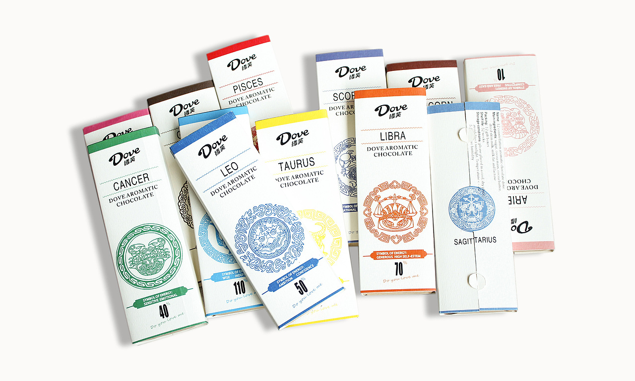 12星座德芙巧克力包装