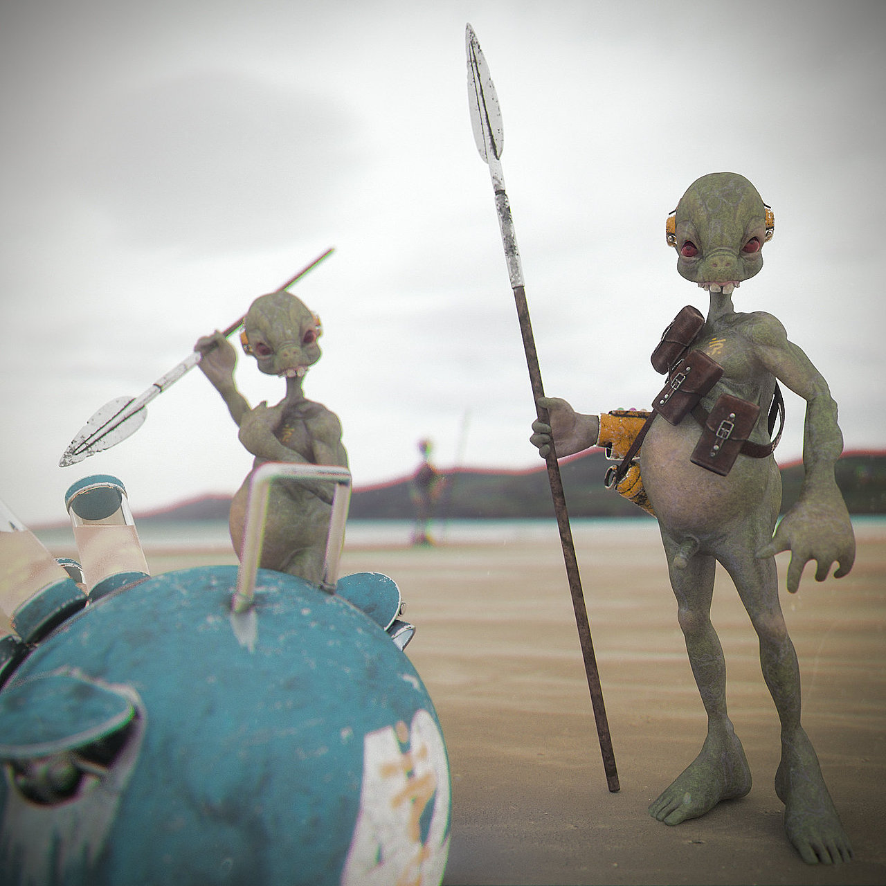 外星人入侵-三维静帧场景绘制