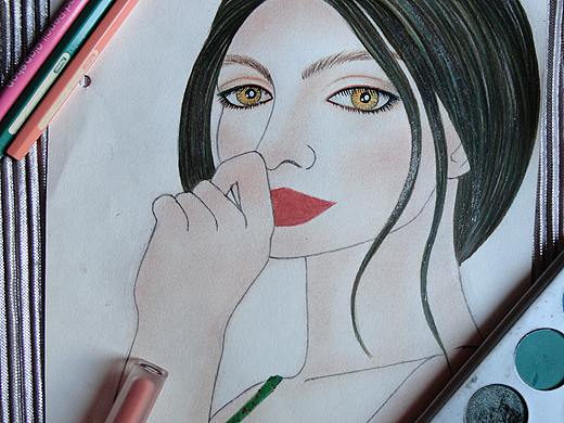 插画练习102 蟾绿