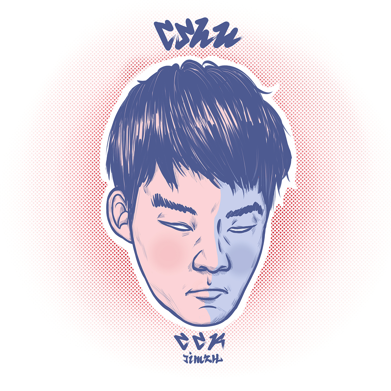 总结2014年，一些涂鸦，一些插画，蓝白粉大搭配（图ZMjUwMjQ2Mjg=） - 创作习作 - 站酷设计师JIMZH酷嗨儿原创素材 - 站酷ZCOOL