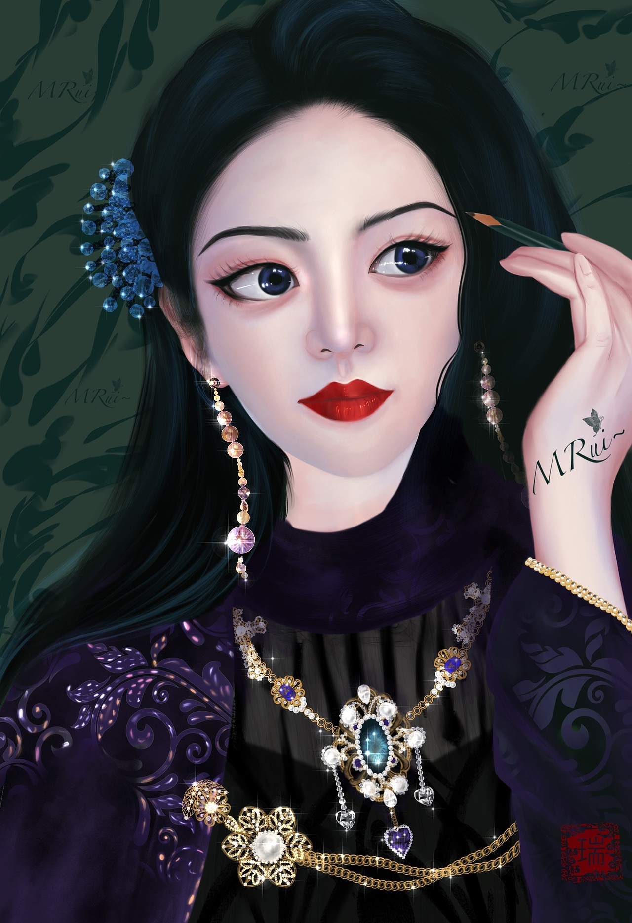 司藤|插画|创作习作|mrui27_原创作品-站酷zcool