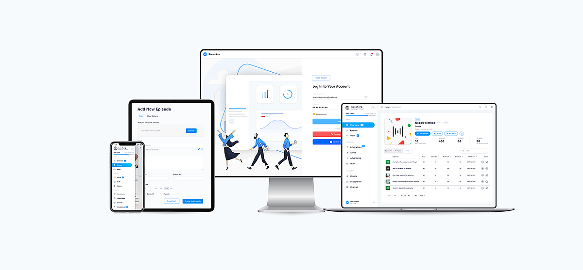 海外项目 Soundon Podcast Dashboard UI/UX Design