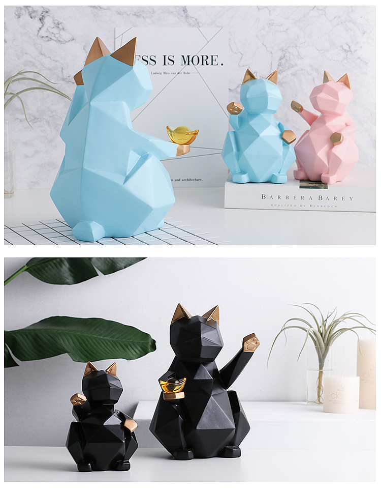 几何元素招财猫
