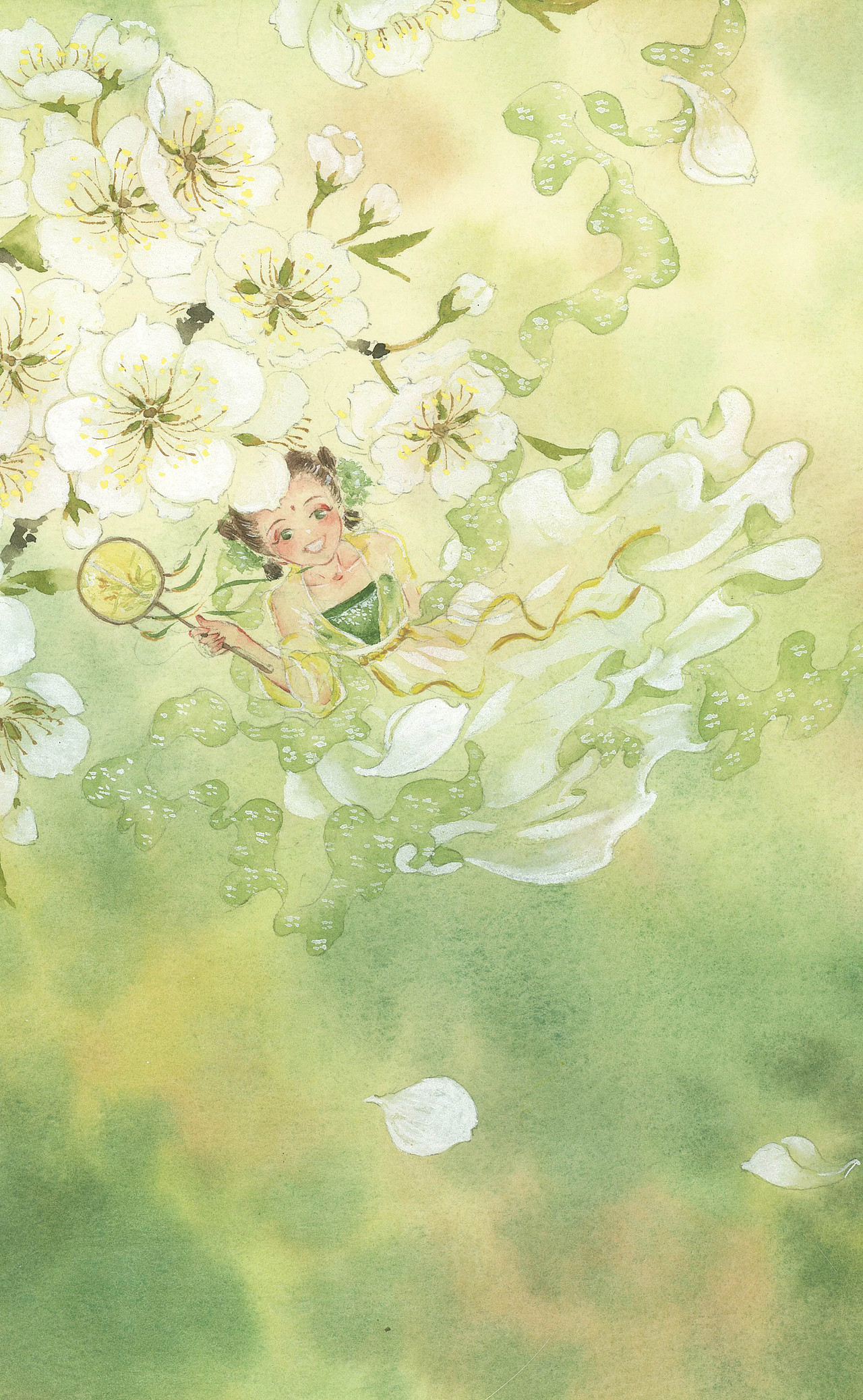 春日梨花（图ZMjAwOTE0MTQ0） - 艺术插画 - 站酷设计师0水间0原创素材 - 站酷ZCOOL