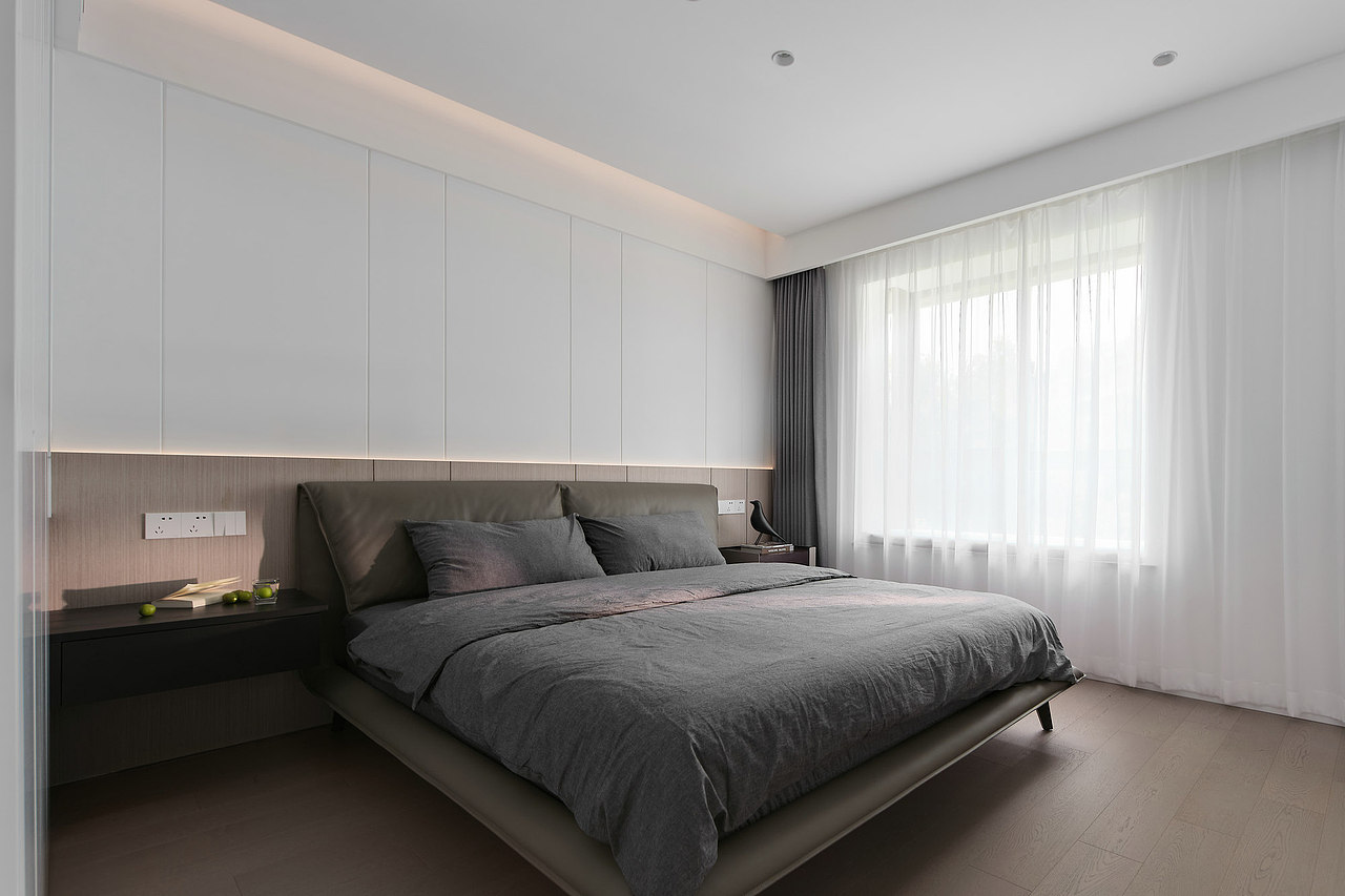 129㎡现代简约风，转角悬空柜，增加收纳方便打扫