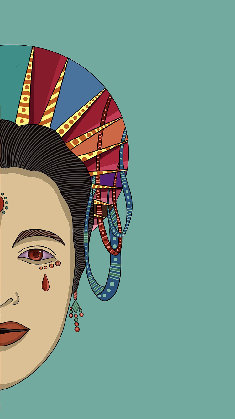 脸谱女（图ZMTI2MDgxMjQ4） - 创作习作 - 站酷设计师大杯养乐多加冰原创素材 - 站酷ZCOOL