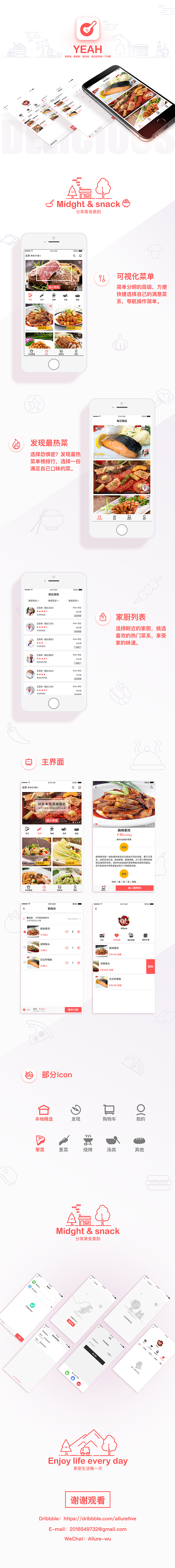 YEAH夜猫族-美食美客（图ZNTMwMDkzNDQ=） - APP界面 - 站酷设计师Allure5原创素材 - 站酷ZCOOL