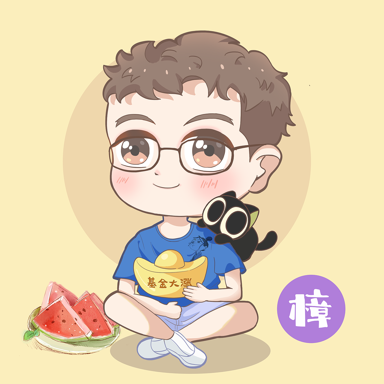 q版头像,卡通形象绘画