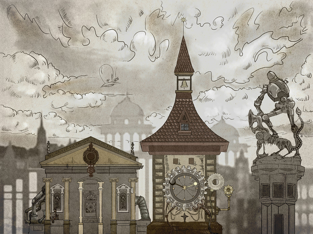 毕设二维动画《clockwork》部分场景设定 - 原创作品 - 站酷(zcool)