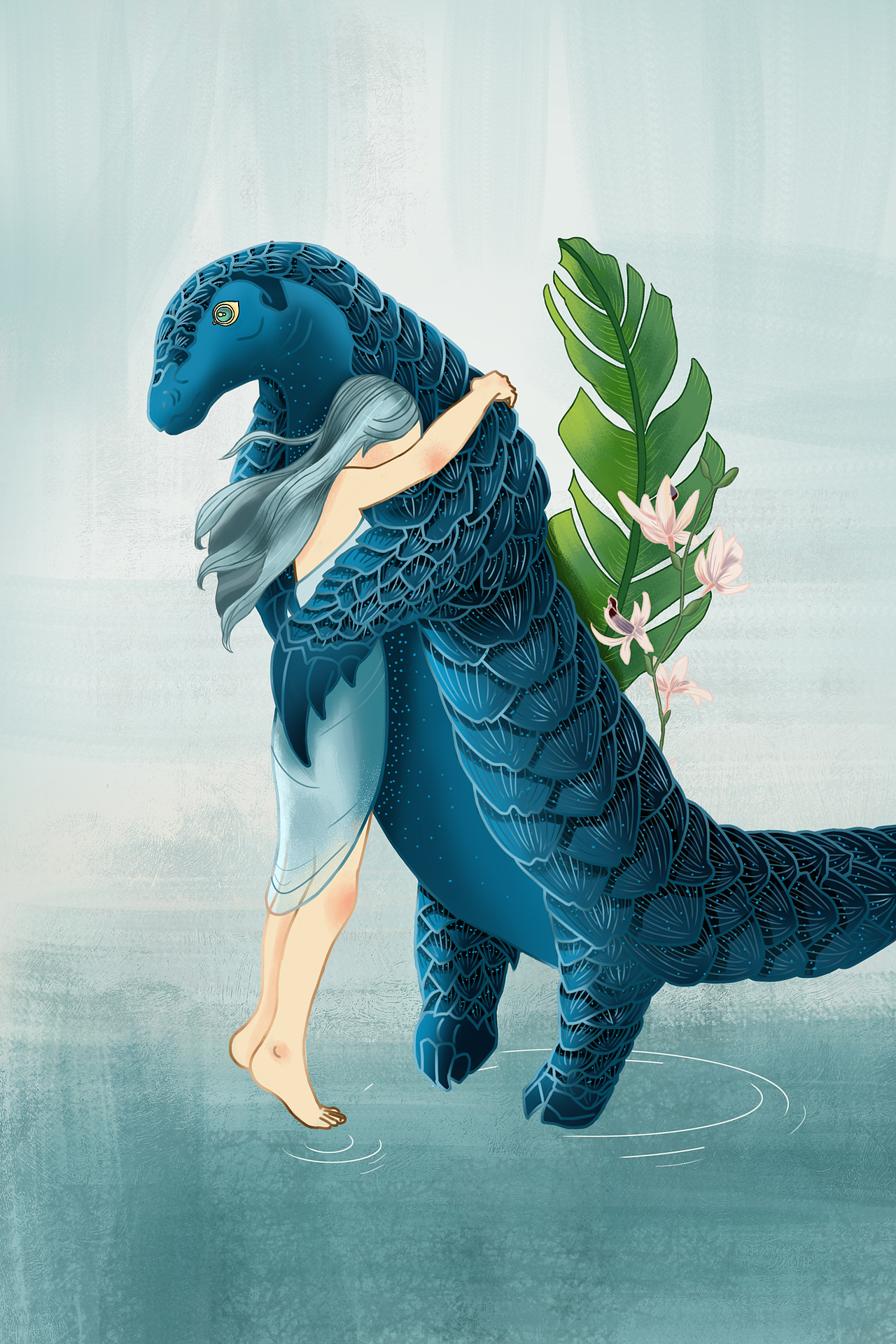 保护环境，拥抱大自然插画