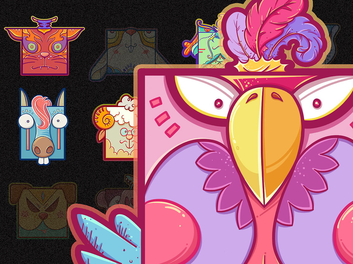 十二生肖（图ZNjI1MDQxNDQ=） - 创作习作 - 站酷设计师脏糟原创素材 - 站酷ZCOOL