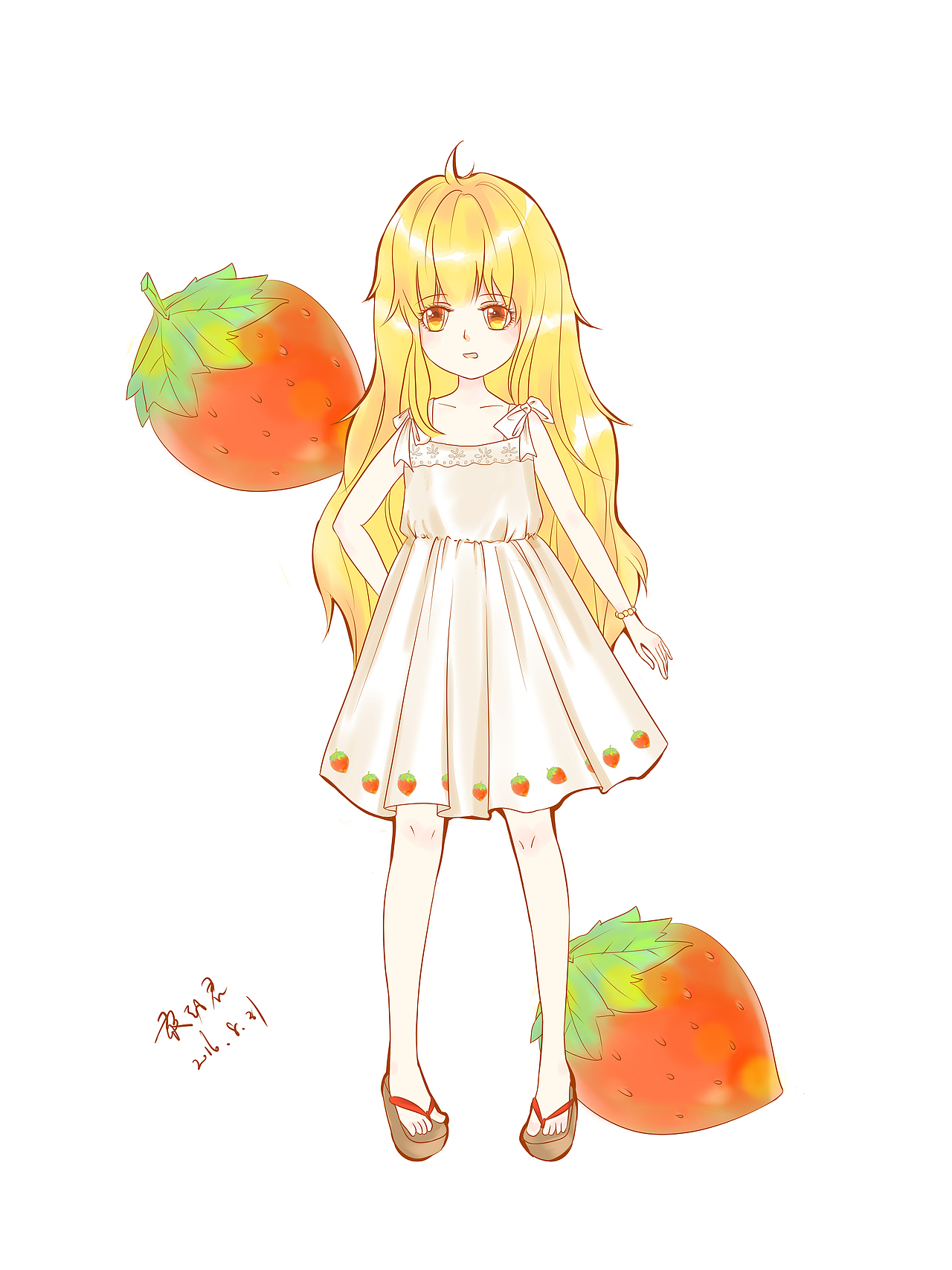 尝试下水彩风格上色~草莓夏天~练习（图ZNTgyMDIxMjQ=） - 创作习作 - 站酷设计师jacarri原创素材 - 站酷ZCOOL