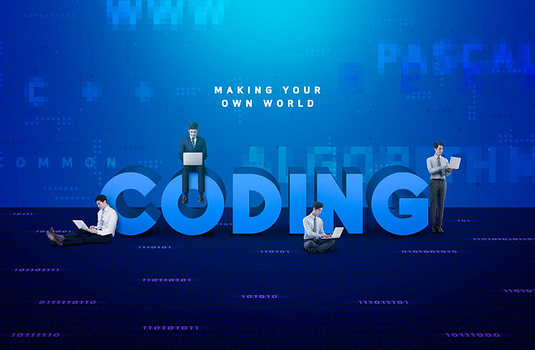 创意大气科技通讯IT儿童编程开发代码教育培训海报设计（图ZMjQ4OTUwNDYw） - 海报 - 站酷设计师海爆君原创素材 - 站酷ZCOOL