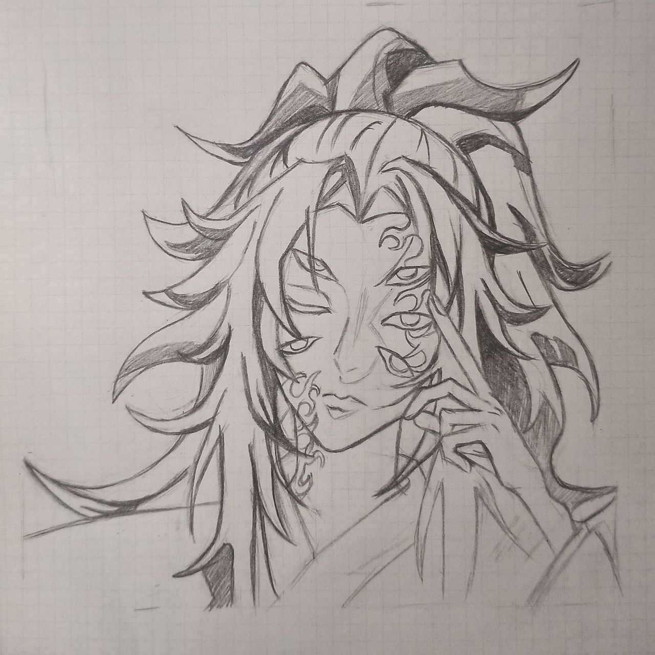 鬼灭之刃-黑死牟（图ZMzM1MjQwMDAw） - 单幅漫画 - 站酷设计师小译爱画画原创素材 - 站酷ZCOOL