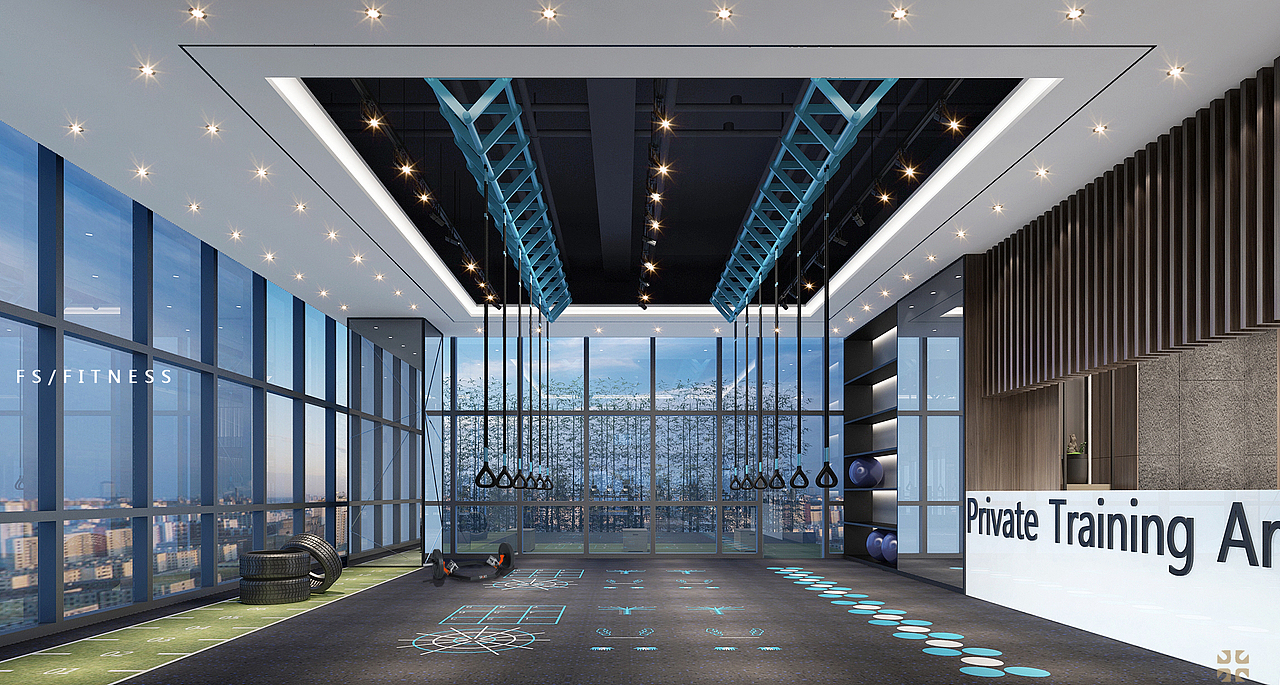 健身房设计（图ZMTEwMDk5NTEy） - 家装设计 - 站酷设计师十米装饰原创素材 - 站酷ZCOOL