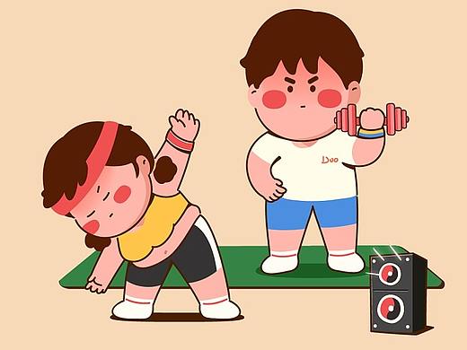 动画制作｜有趣轻松健身日常