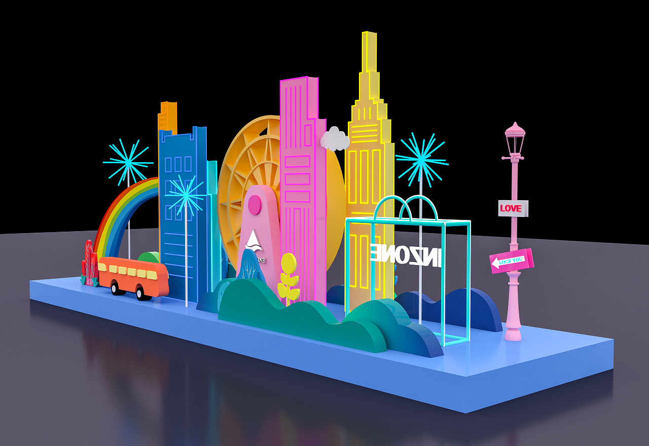 商场通道dp美陈丶剪影美陈