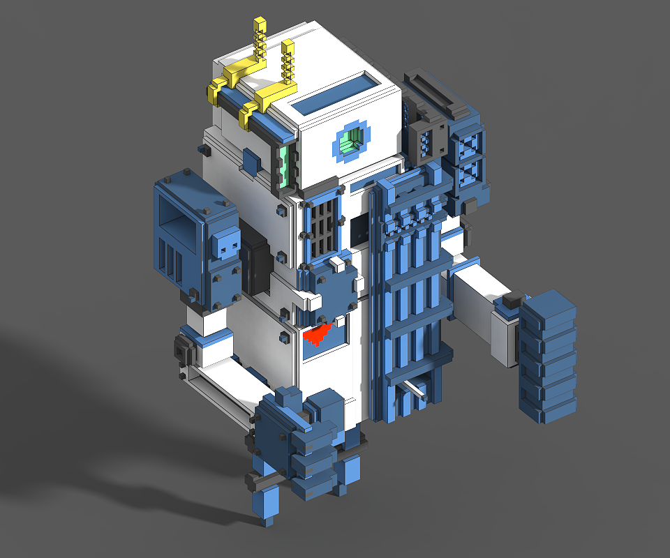 magicavoxel##体素#临摹练习机器人|三维|机械/交